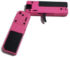 Trailblazer Lifecard folding .22 pistol in prison pink polymer