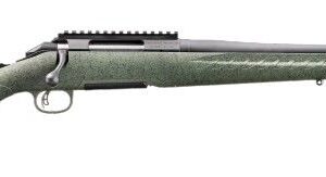 Glenfield Model A 243 Win 20-inch threaded barrel Moss Green Splatter stock