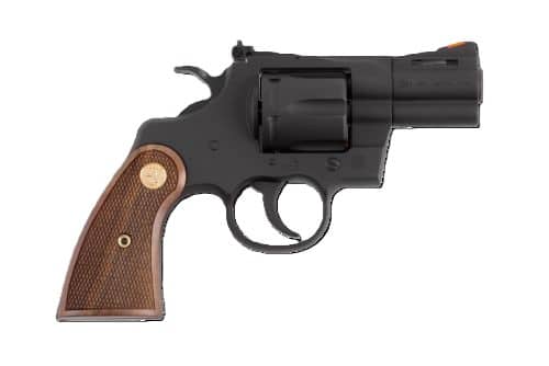 Colt Python .357 Magnum 2.5-inch matte blued revolver with walnut grips and adjustable sights