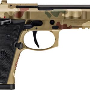 Beretta 92XI 9mm pistol in Frog Skin camouflage with 4.7-inch barrel