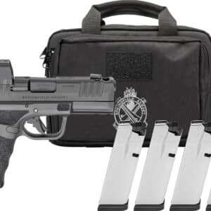 Springfield Armory Hellcat Pro Comp OSP 9mm pistol with Viridian RFX11 and four 15-round magazines