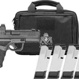 Springfield Armory Hellcat Pro Comp OSP 9mm pistol with Viridian RFX11 and four 10-round magazines