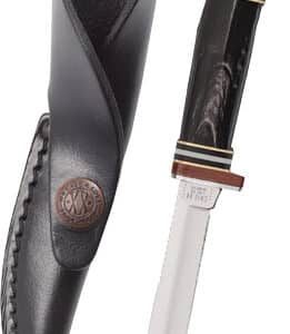 CASE KNIVES BUFFALO HORN - HUNTER & LEATHER SHEATH