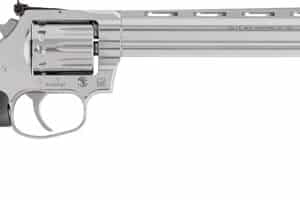 Colt King Cobra Target .22 LR 8-inch stainless revolver with Hogue overmolded rubber grip and fiber optic sight