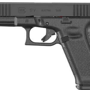 Glock 17 9mm pistol, 4.49in barrel, black, fixed sights, includes 3x10-round magazines