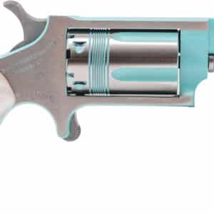 North American Arms IRIS .22 Mag 1.63in stainless turquoise white pearl grips 5-round revolver