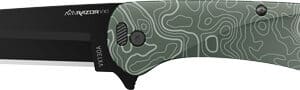 OUTDOOR EDGE RAZOR VX1 3" FLDR - GREEN TOPO ALUM SPRING ASSIST