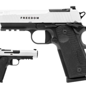Sig Sauer 1911 Freedom Carry .45 ACP with white Cerakote slide and black G10 grips