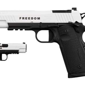 Sig Sauer 1911X Freedom .45 ACP 5in white Cerakote slide black frame G10 grip panels