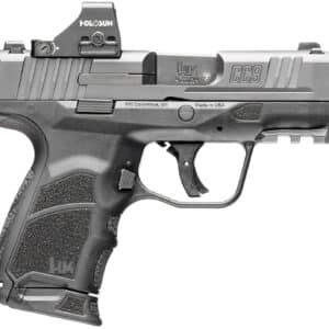 HK 81001131 CC9  9mm Luger 10+1/12+1 3.32" Black Polygonal Rifled Barrel, Optic Ready RMSc/407k Footprint/Serrated Steel Slide, Polymer Frame w/Picatinny Rail, Black Interchangeable Backstrap Grip