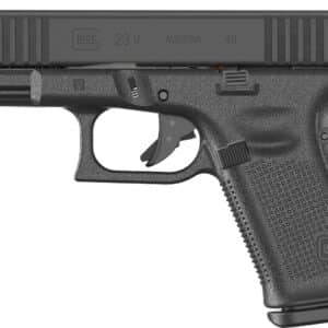 Glock PV2350201 G23 V 40 S&W 10+1 4.02" Black GMB Barrel, Black nDLC Steel Serrated Slide, Black Polymer Frame w/Accessory Rail, Interchangeable Backstrap Grip, Ambidextrous