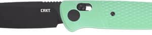 CRKT COUNTERPART 3.38" PLAIN - EDGE AQUA CROSSBAR LOCK