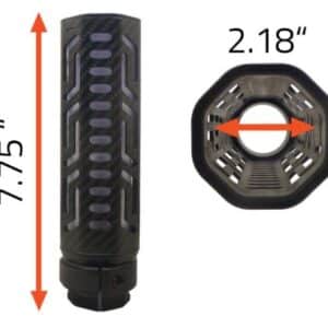 LANCER LCH5 CARBON FIBER - SUPPRESSOR COVER 7.75" 2.18"