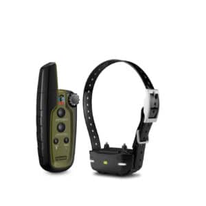 Garmin 0100120500 Sport Pro System Bundle Handheld Green w/BarkLimiter, LED Beacon Lights, 1-Hand Operation, Water-Resistant Rechargeable Li-ion; Collar Up to 3 Dogs .75 Mile Range