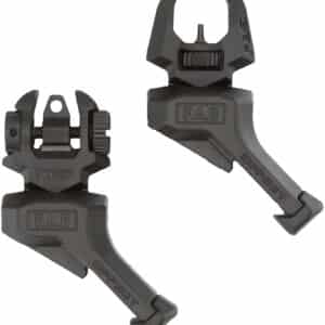 FAB Defense FXFRBSOSB Front and rear Set of Offset Flip-Up Sights  Black