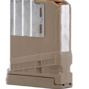 LANCER MAGAZINE L7AWM SR-25 - 7.62X51 5RD OPAQUE FDE GEN 2