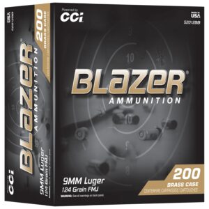 CCI 52012BB  BLAZER BRASS  9MM  124GR  200/5