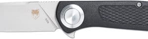 COBRATEC EDC SCOUT BUTTON LOCK - 3.12" BLACK STAINLESS STEEL