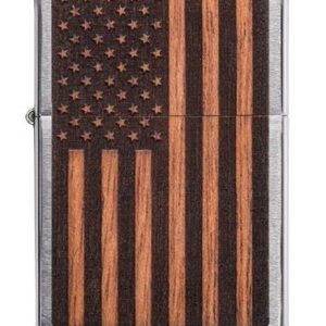 ZIPPO WINDPROOF LIGHTER - WOODCHUCK AMERICAN FLAG