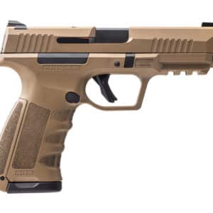 Dickinson LLC RA9FED RA9  9mm Luger 17+1 4.25" Black Steel Barrel, Flat Dark Earth Cerakote Serrated Aluminum Slide, Flat Dark Earth Polymer Frame w/Accessory Rail