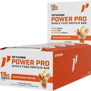 1ST PHORM WHOLE FOOD POWER PRO - BAR SALTED PEANUT BUTTER 15BRS