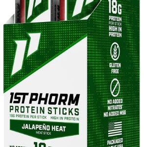 1ST PHORM PROTEIN BEEF STICKS - JALEPENO HEAT 15 STICKS
