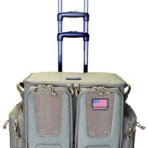 Tactical Rolling Range Bag Holds 10 handguns Tan
