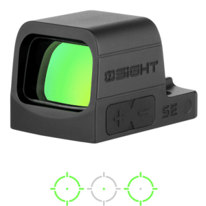 OSIGHT SE 2MOA DOT + 32MOA CIRCLE GREEN DOT SIGHT, BLACK