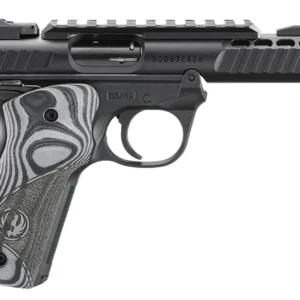 RUGER MRK IV 22/45 LITE 22LR 4.4" BARREL, BLACK ANODIZED, OVERSIZD HOGUE GRIP PLATES 2-10RD MAGS