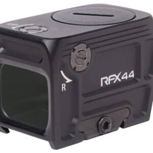 Viridian 9810112 RFX44 Black Anodized 1 x 21 mm x 16.5 mm 5 MOA Green Dot ACRO Footprint/Picatinny Low Mount