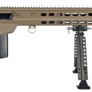 Barrett 20186 M107A1  50 BMG 10+1 20" Fluted Barrel, Flat Dark Earth Receiver w/Picatinny Rail, M-LOK Handguard, QD BiPod Forend, Black Polymer Grip