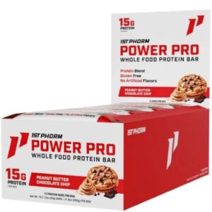 1ST PHORM WHOLE FOOD POWER PRO - BAR PB CHOCOLATE CHIP 15 BARS