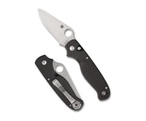 SPYDERCO BUTTONUP CF PE 3.27" BK/SLV
