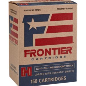 Hornady Frontier Rifle Ammunition  .223 Rem 55 gr HP-MATCH 150/ct (Oriented)