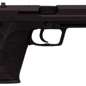 HK 81000328 USP V7 LEM 45 ACP Caliber with 4.41" Barrel, 10+1 Capacity, Overall Black Finish, Serrated Trigger Guard Frame, Serrated Steel Slide, Polymer Grip & No Manual Safety Includes 2 Mags