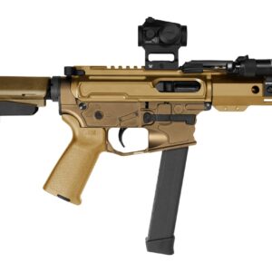Shark Coast Tactical SCC00689SR9B Sunrise Bundle 9mm Luger 30+1 5" Threaded Barrel, Aluminum Receiver w/Picatinny Rail, M-LOK Handguard, Polymer SB Tactical SBA3 Brace, Streamlight ProTac Rail Light 2