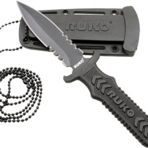 RUKO FIXED 3" NECK/BOOT KNIFE - NYLON HANDLE CLAMSHELL