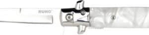 RUKO FOLDER SPRING ASSISTS 4" - WHITE PEARL ACRYLIC HANDLE