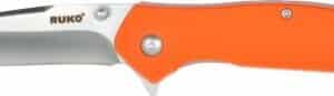 RUKO FOLDER TACTICAL KNIFE - 3.25" ORANGE HANDLE CLAMSHELL