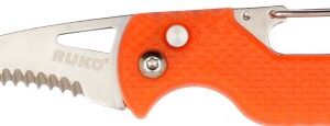 RUKO SPRING ASSIST FOLDER - 1.75" RESCUE KNIFE ORANGE
