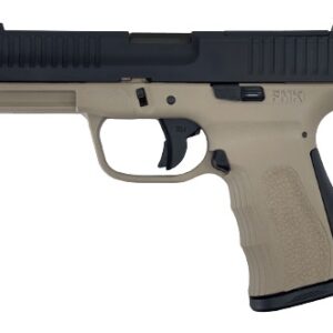 FMK FMKG49TDE G3 Full Size Frame 9mm Luger 14+1 4.50" Polished Threaded Barrel, Black Carbon Steel Optic Ready/Serrated Slide, Dark Earth Polymer Frame w/Accessory Rail, Textured Grip