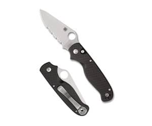 SPYDERCO BUTTONUP CF PS 3.27" BK/SLV
