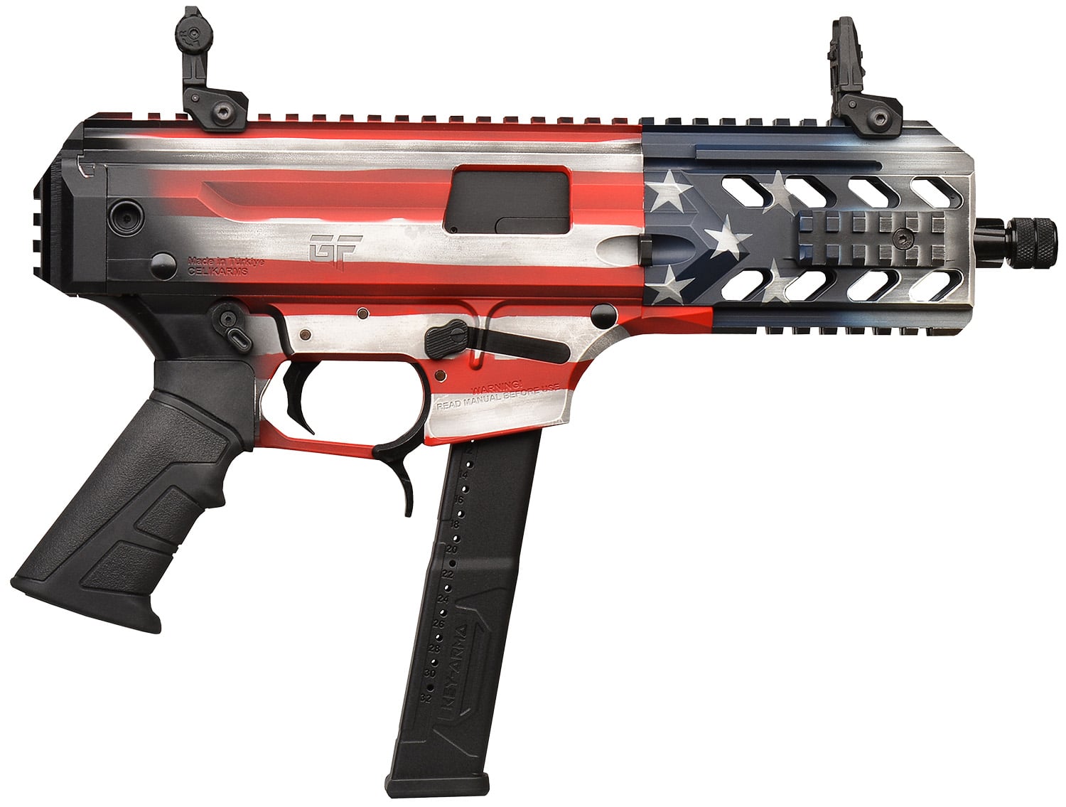 Gforce Arms BLADE8USA Blade 8 USA 9mm Luger 15+1 8 Black QPQ Steel Barrel, USA Cerakote Aluminum Picatinny Rail Receiver, Rear Picatinny Rail