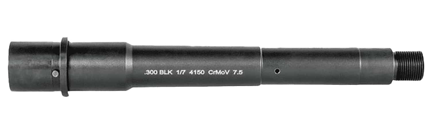Lead & Steel Llc LS300-7.5   300 Blackout 7.50" Government Profile Features M4 Feed Ramps