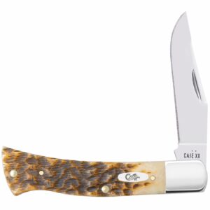 CASE 10799 AXE HANDLE PEACH SEED JIG AMBER BONE