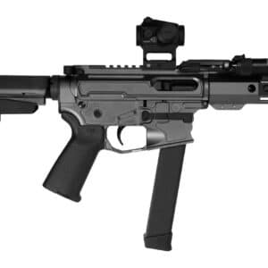 Shark Coast Tactical GNPCC00696 Night Bundle 9mm Luger 30+1 5" Threaded Barrel, Aluminum Receiver w/Picatinny Rail, M-LOK Handguard, Polymer SB Tactical SBA3 Brace, Vortex Crossfire Red Dot, Streamlig