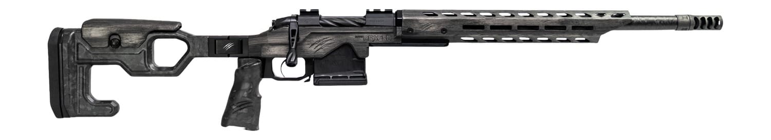 Fierce Firearms REPMT300PRC22DG Reaper MTN 2.0 300 PRC 22" Carbon Fiber Match Grade Threaded Barrel, Distressed Gray Cerakote Titanium Drilled & Tapped Receiver, M-LOK Handguard, Magnesium Folding Cha