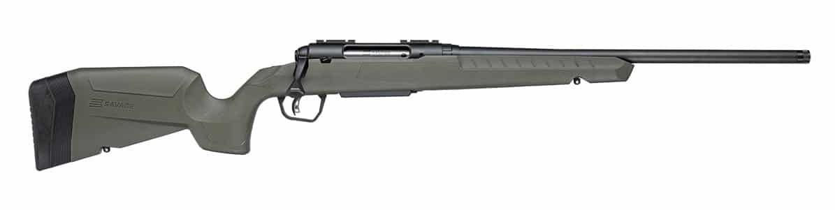 Savage Arms 33121 Axis 2 270 Win 4+1 20" Matte Black Carbon Steel Threaded Barrel, Drilled & Tapped Receiver, OD Green Fixed w/Pistol Grip Synthetic Stock, Right Hand