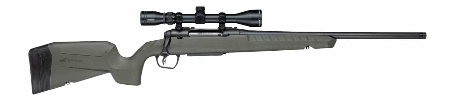 Savage Arms 33167 Axis 2 XP w/Optic 400 Legend 4+1 20" Matte Black Carbon Steel Threaded Barrel, Drilled & Tapped Receiver, OD Green Synthetic Fixed w/Pistol Grip Stock, 3-9x40mm Duplex Scope, Right H