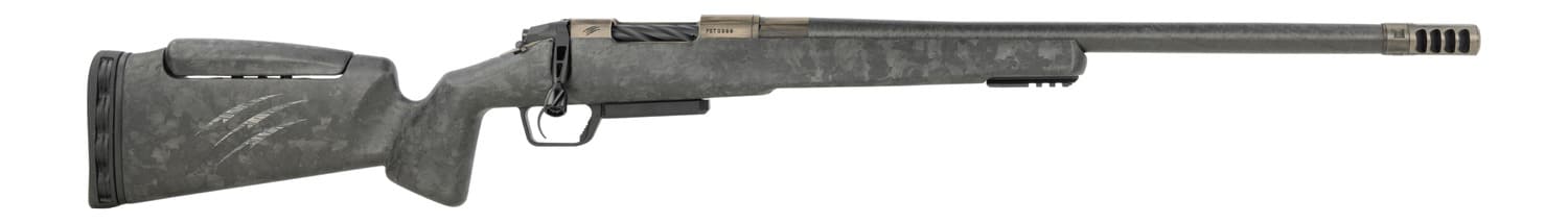 Fierce Firearms RIVTCX7PRC20DTM CT Rival XP 2.0 7mm PRC 3+1 20" Carbon Fiber Match Grade Threaded Barrel, Distressed Tan Titanium Drilled & Tapped Receiver, Carbon Matrix Push Button Adj Cheek Piece C